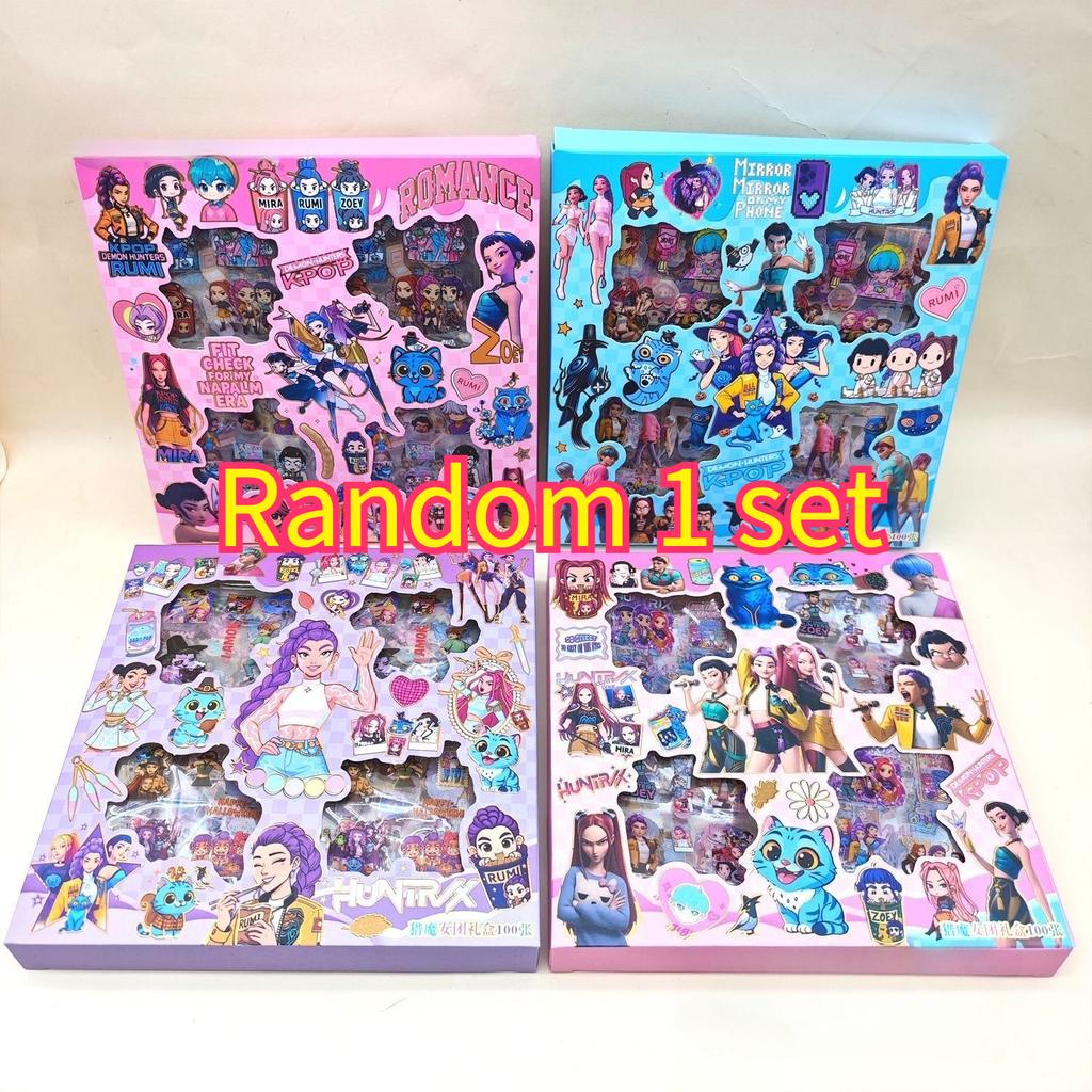 100 Stück/Set Cartoon Dämonenjäger Anime Aufkleber Dekorativ Rumi Mira Zoey Gitarre Notizbuch Gepäck DIY Wasserdicht Kinder Geschenke