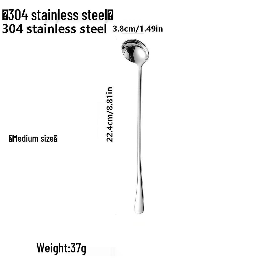 304 Stainless Steel Long Handle Seasoning & Sauce Spoon