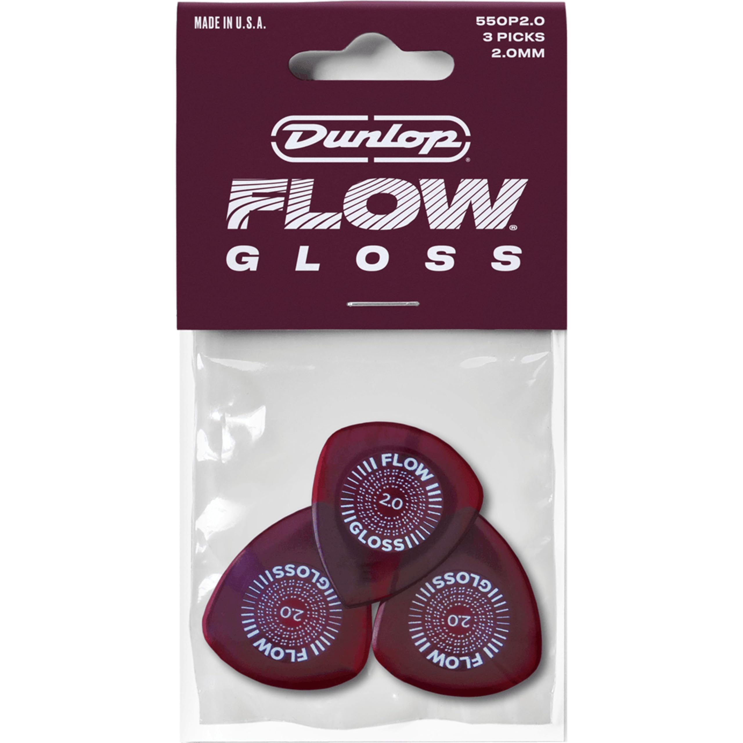 

Jim Dunlop Flow Gloss Picks Pack 2.0 (550P200) - 3-Piece Player s (Brown) коричневый