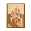 KINOWA "Neuschwanstein Castle" Wood Collage Original DIY Kit - World Castles - Germany - Made In Japan