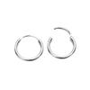 European Style Polished Stainless Steel Hoop Earrings for Women, Thin Small & Large Niche High-End Design Accessories.