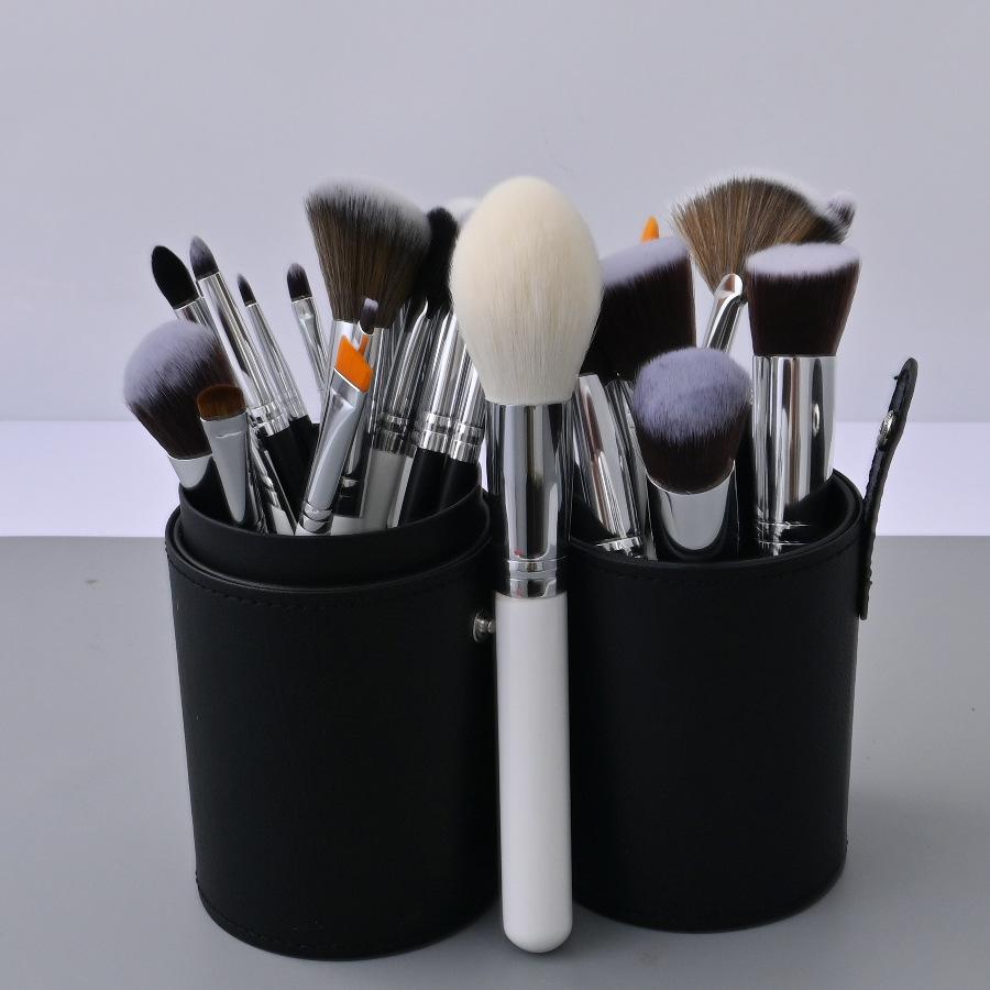 

Набор из 26 кистей для макияжа из шерсти животных, набор для студии визажиста, профессиональные инструменты для макияжа, кисть для нанесения тональной основы, кисть для рассыпчатой пудры, кисть для теней для век