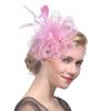 Lady Elegant Exquisite Little Hat Feather Flower Headdress Hair Ornaments for Wedding Banquet