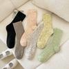 Warm and Thick Woolen Socks for Autumn and Winter, Versatile and Sweet Solid-colored Pile Socks for Women