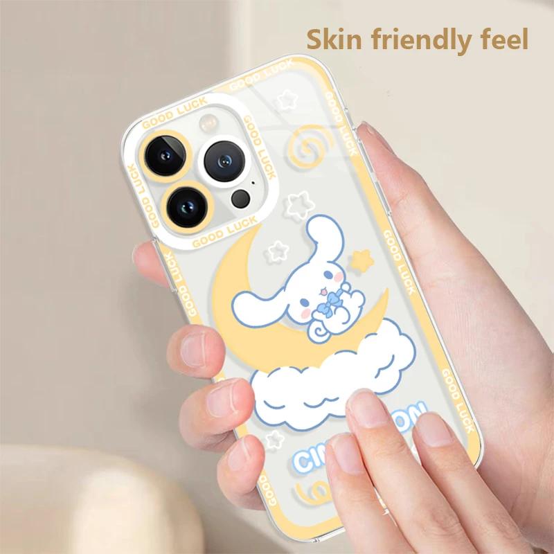 Lovely Cinnamoroll Mymelody Clear Case for Samsung Galaxy S24 S23 S22 Ultra S21 S20 FE S10 Plus Note 20 10 9 A35 A55 Soft Cover