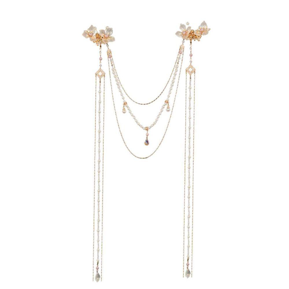 

Long Tassel Imitation pearls Hairpin Women Headwear Wedding Headdress Hair Accessories Hair Clip headress