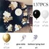 White Black Balloons Garland Metallic Gold Balloon Arch Kit Graduation New Year Kid Birthday Party Baby Shower Decoration Globos