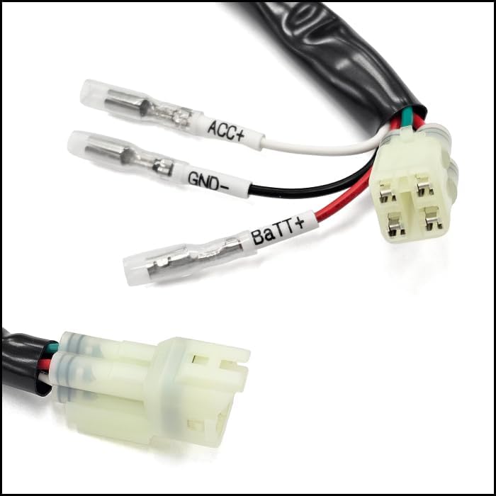 Honda Power Harness for Grom PCX125 PCX150 MOTOLINE 4-Pin (JC61, JC75, JC92), (JF28, JF56, JF81), (KF12, KF18, KF30), etc.