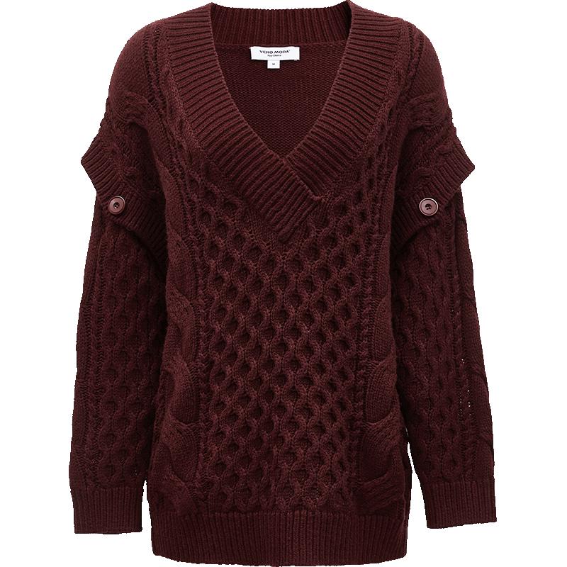 

VEROMODA Women s V-Neck Detachable Sleeve Knit Top M