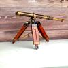 Brass Telescope with Stand - Nautical Spyglass, Wooden Tripod