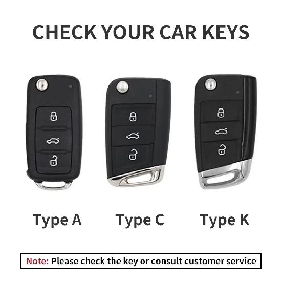 Car Key Cover For Volkswagen VW Polo Golf7 MK7 Tiguan Passat B5 B6 B7 Golf 4 5 6 MK6 Jetta Lavida Leather Car Key Case Cover