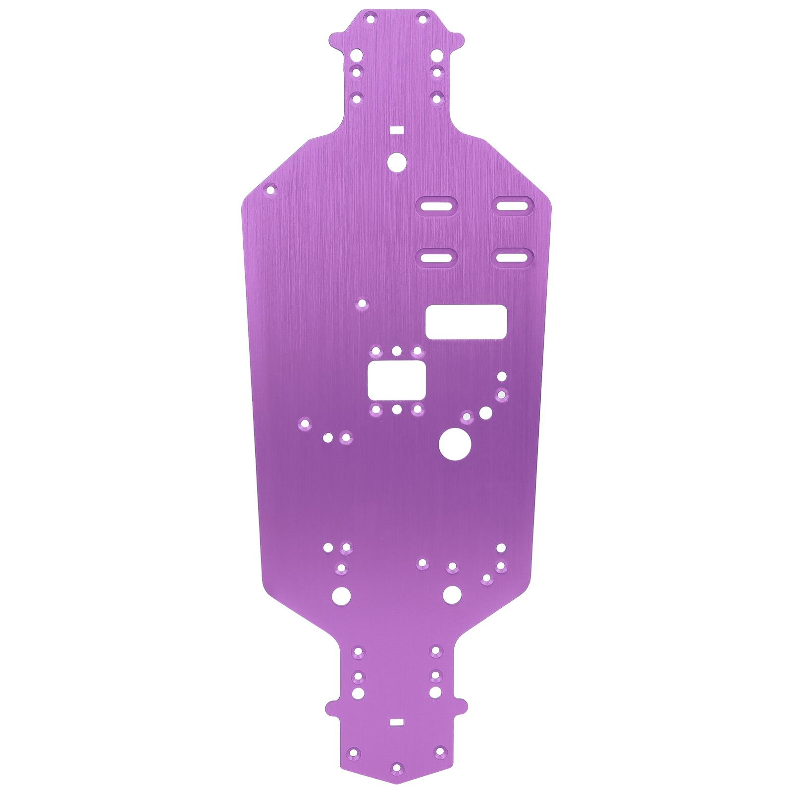 

Aluminum Alloy Chassis Bottom Plate Replacement Upgrade Parts for HSP 94122 110 RC CarPurple