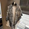 High-end Scarf Square Scarf Female 111 National Style Landscape Painting Italian Spring and Summer Breathable Shawl Scarf with Square Scarf Silk Scarf