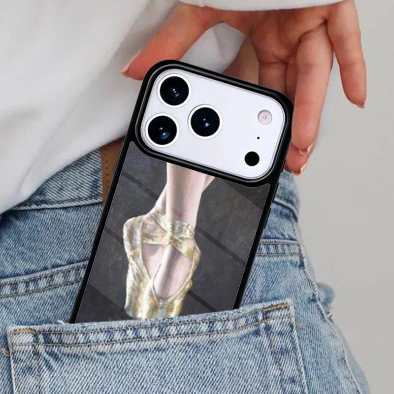 Ballerina girl Pointe Ballet Slippers Shoes Phone Case for iPhone 16e 15 14 13 12 17 Pro Max Plus Air 17pro Cover Coque