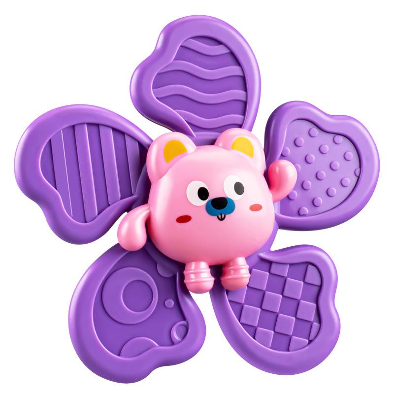 Children's Baby Dining Table Toy: Suction Cup Spinner and Cartoon Rotating Top