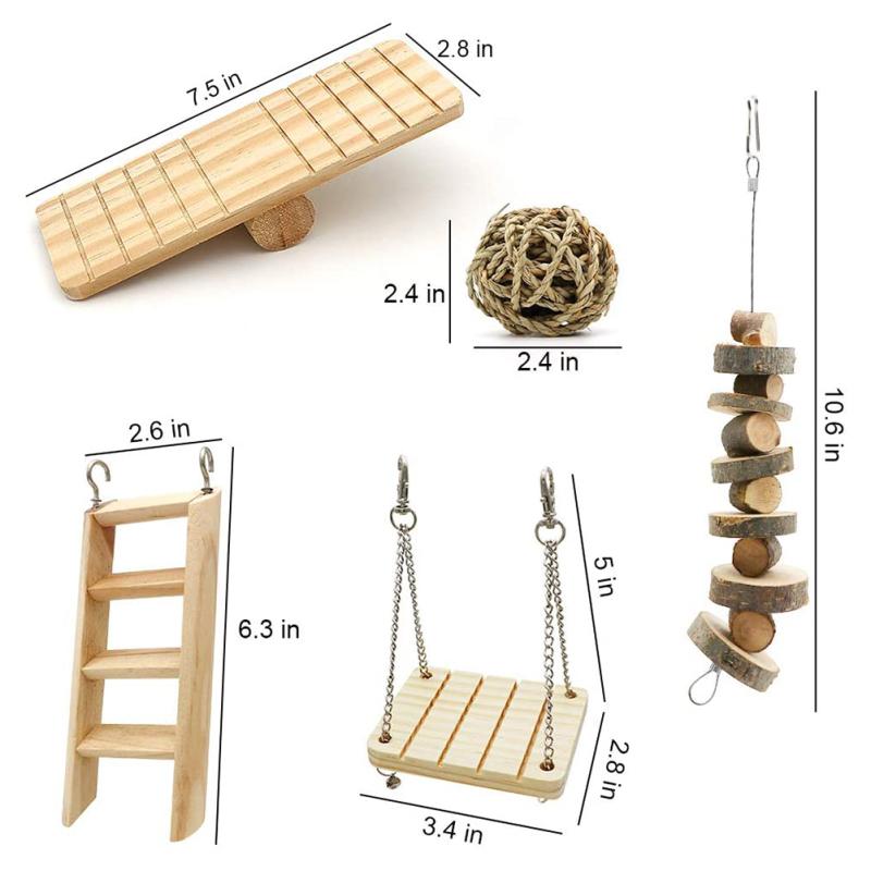 10 Τεμ Ξύλινοι Αλτήρες Άσκηση Κουδούνι Κύλινδρος Φροντίδα Δοντιών Μυλικός Οδόντας Παιχνίδι Χάμστερ Παιχνίδια Μάσησης
