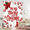 2D Flat Printing  JIT 2pcs   Curtains (Without Rod) Candy Cane Cheer Pattern Modern Curtains Versatile Durable Polyester Curtains