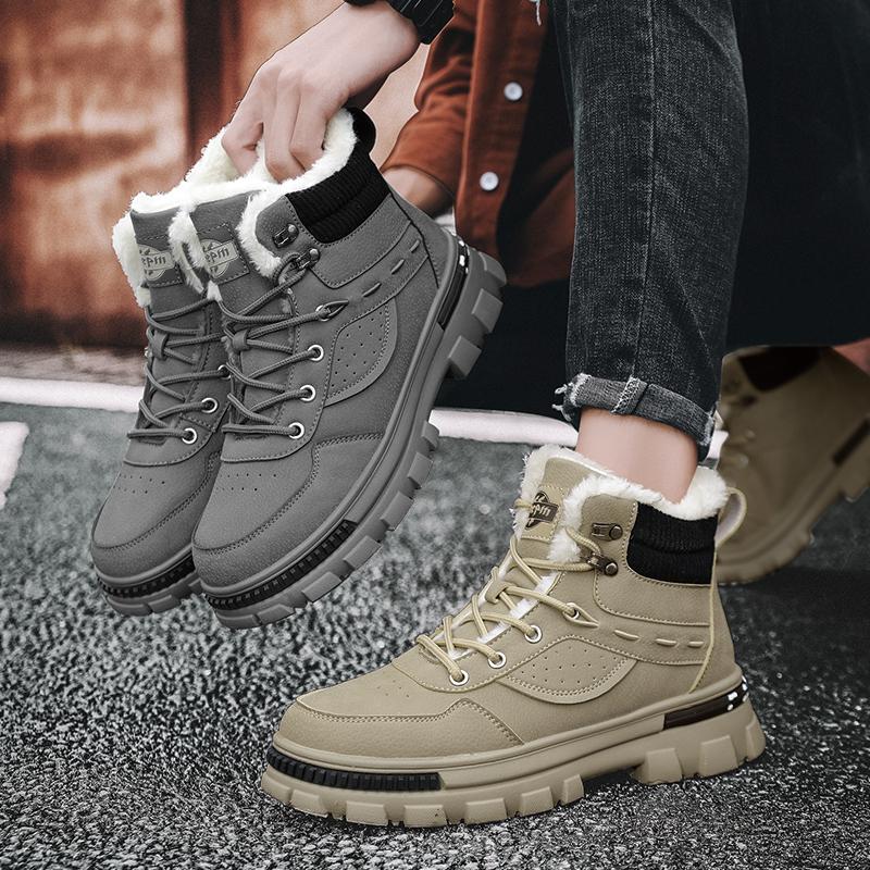 Мужская амортизирующая противоскользящая износостойкая модная хлопковая обувь со средним — фото 9