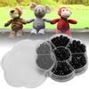 612Pcs Plastic Doll Eyes All Black Hand Made Materials Safety DIY Craft Supplies Educational Toy Parts