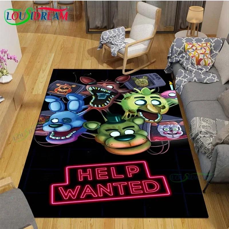 Tappeti Stampati con Orso di Five Nights at Freddy's Tappeti Decorativi per Stanza dei Bambini Soggiorno Tappeti per Camera da Letto Tappeto Anime