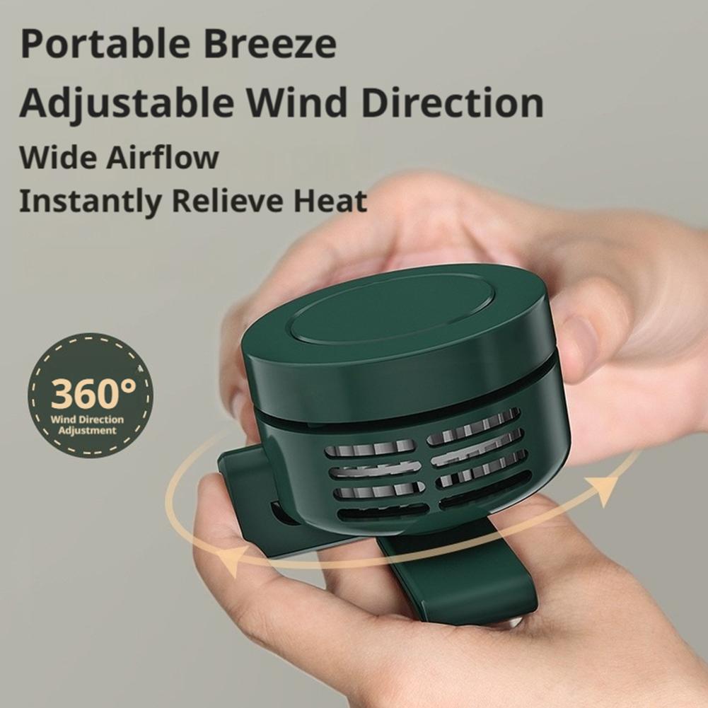 Rechargeable Mini Waist Fan | Portable Bladeless Handheld Desktop Fan with Waist Clip for Outdoor Use