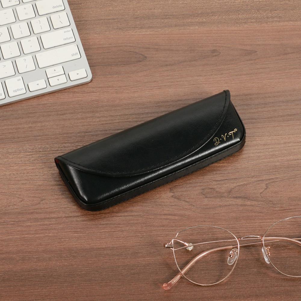 

Винтажный кожаный футляр для очков, противоударная коробка для очков, портативная сумка для хранения очков, унисекс Black S