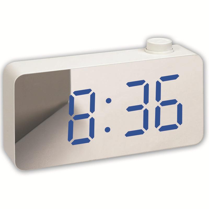 Creative Knob Electronic Clock Clock Digital Mirror Clock Knob Electronic Alarm Clock Mirror Clock Simple Table Clock