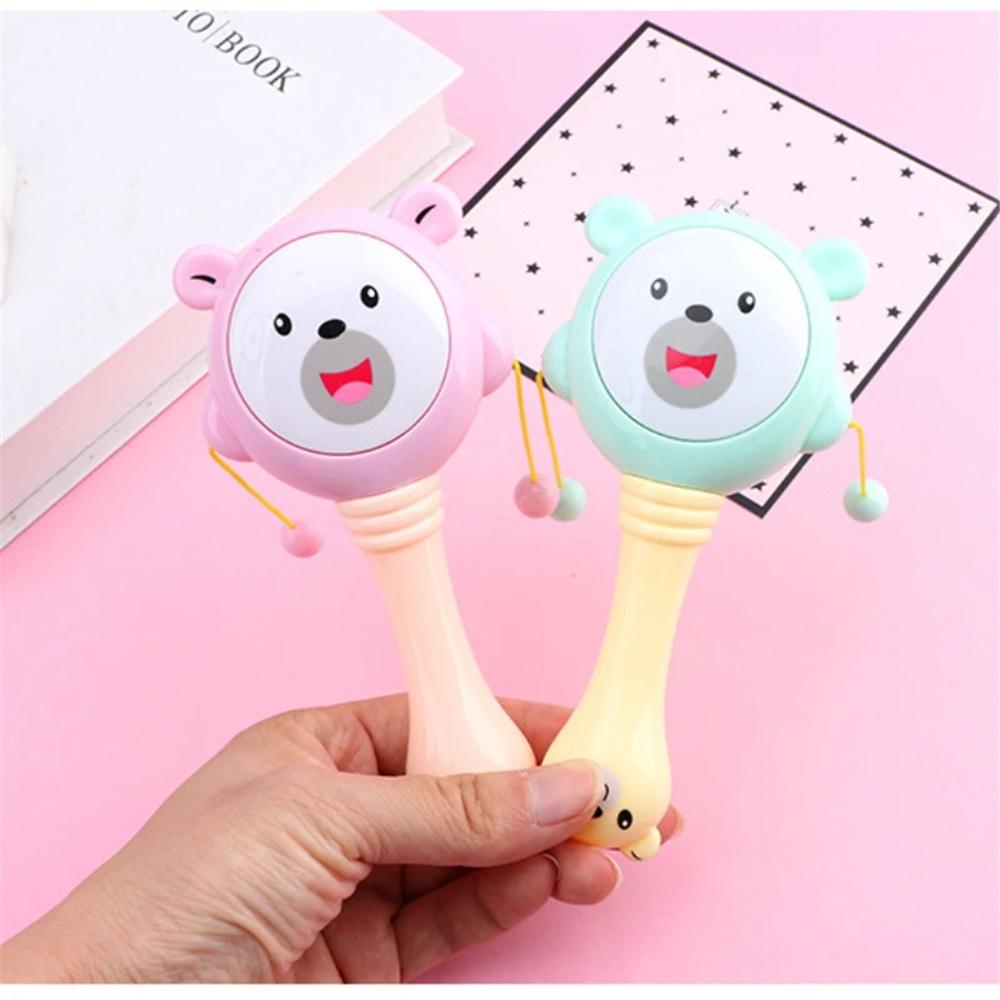 Baby Cartoon Rattle Toy Ring Bell Toy Comforting Baby Animal Rattle Baby Early Education Handbell Kid stoys 0-3