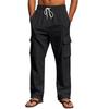 Men's new four seasons thin section breathable workwear multi-pocket loose casual trend wide-leg trousers