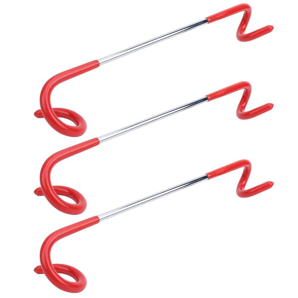 

3 Pcs Durable S-Shaped Camping Hook Hanger Multifunction Non-Slip Tent Light Hook Lantern Hanger Hiking Equipment червоний