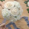 25 Roses with Stems - Artificial Flowers, Realistic Artificial Roses for DIY Wedding Bouquets, Foam Rose Decorations, Table Decorations and Home Decor