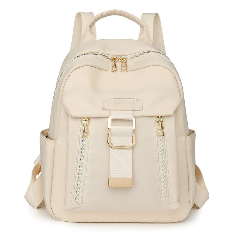 Autumn and Winter New Simple Women's Backpack Leisure Travel Nylon Backpack Large Capacity Versatile Multilayer Student School Bag