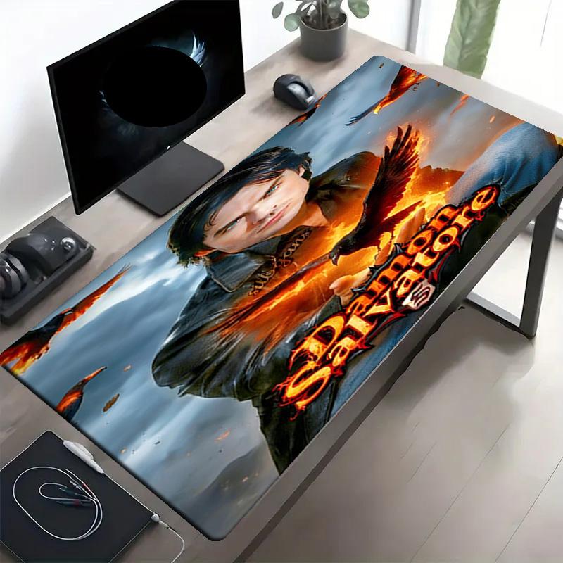 Damon Salvatore Print Mouse Pad, Anti‑Slip Desktop keyboard Mat, for PC Laptop Gaming Working Daily Use, Cool Festival Surprise Gift