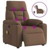 VidaXL Electric Massage Recliner Armchair Brown Fabric 3303026