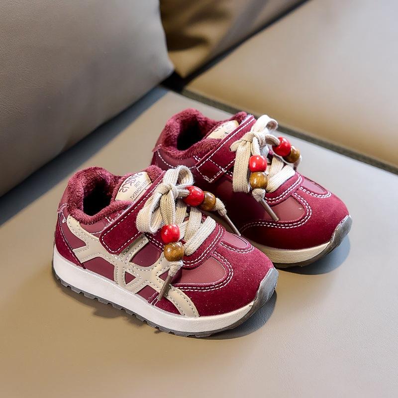 

Детские весенне-зимние бархатные туфли для детей 1-6 лет, детская спортивная обувь для мальчиков, туфли на мягкой подошве для малышей, мальчиковые и девочковые теплые хлопковые туфли 21-25 yards (5 pairs in one hand) бордовый