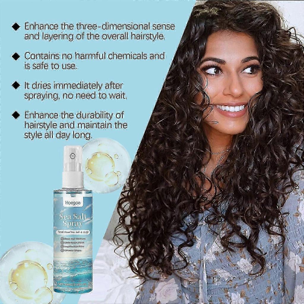 Sea Salt Micro-Volume Styling Spray Hair Moisturizing Refreshing Curly Hair Styling Treatment Lasting Styling Spray