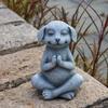 New Garden Ornaments Meditate Dog Buddha Meditation Dog Statue Yoga Dog Prayer Zen Buddha Statue Dog