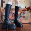 Long tube boots for women 2024 new spring and autumn thick soled knee high knight boots