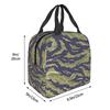 Tigerstreifen Camouflage Print Isolierte Brotdose Auslaufsicherer Thermokühler Lunchtasche für Männer Frauen Kinder Arbeitsweg Picknick