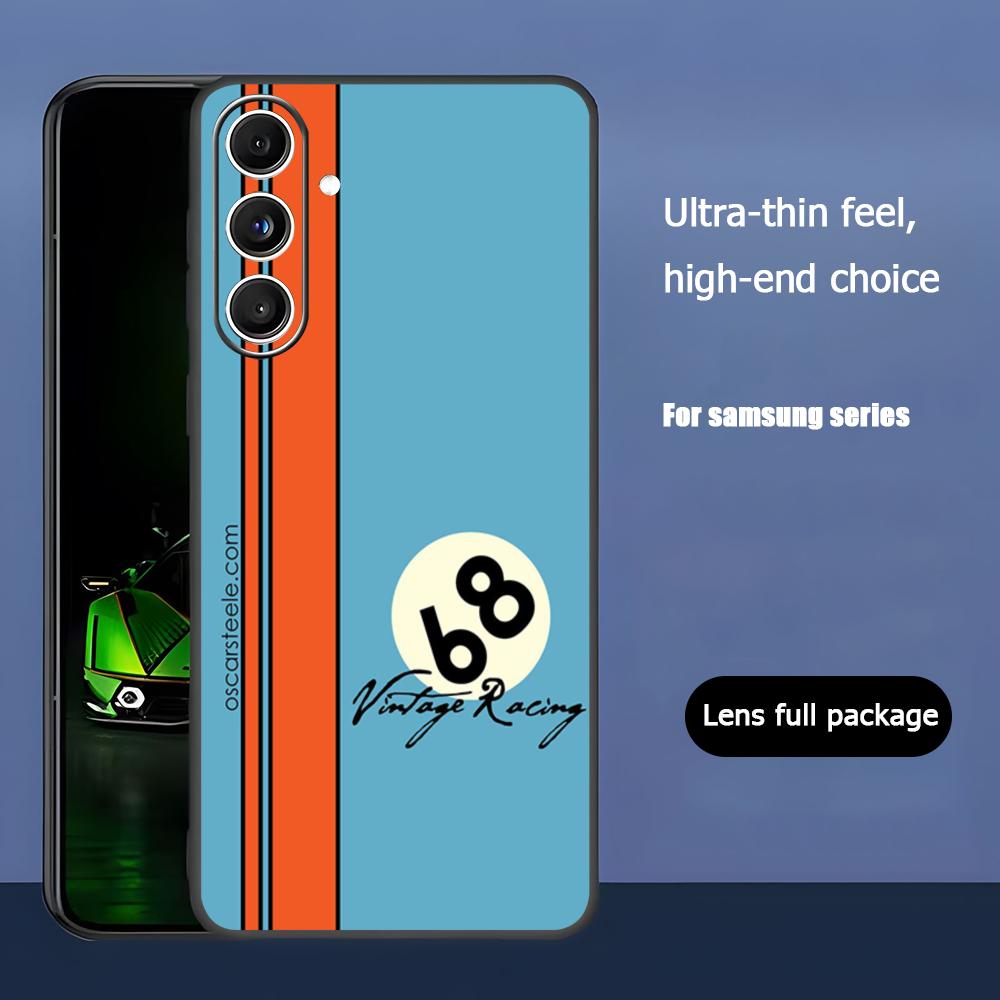 Star G-Gulf Racing Auto Super HandyhüLle FüR Samsung Galaxy S25 S24 S23 S22 S21 S20 Plus Ultra Note20 Weich Schwarz Samsung S24 FE