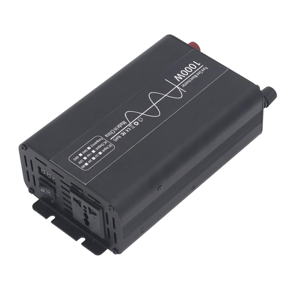 1000W Car Inverter with Universal Outlet Pure Sine Wave DC48V to AC220V Voltage Converter for RV Home Solar System