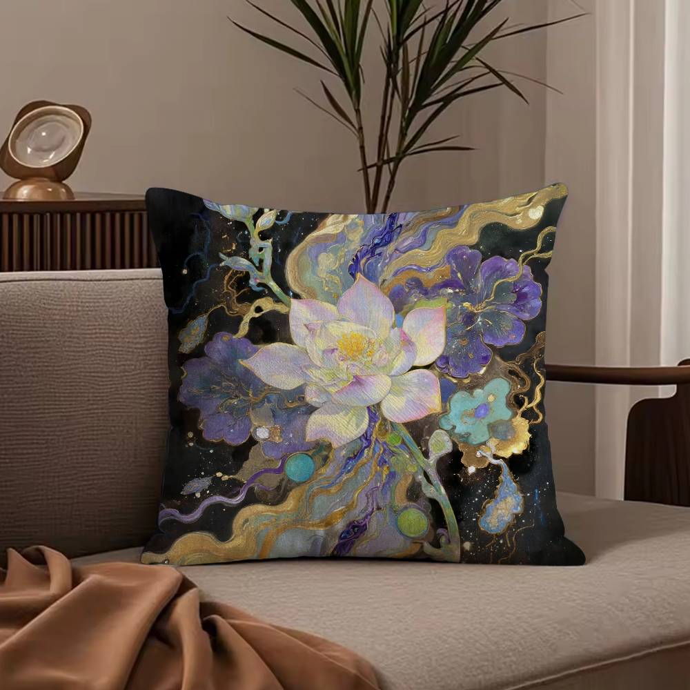 F-fashion Lotus Pillow Case null 30X30cm