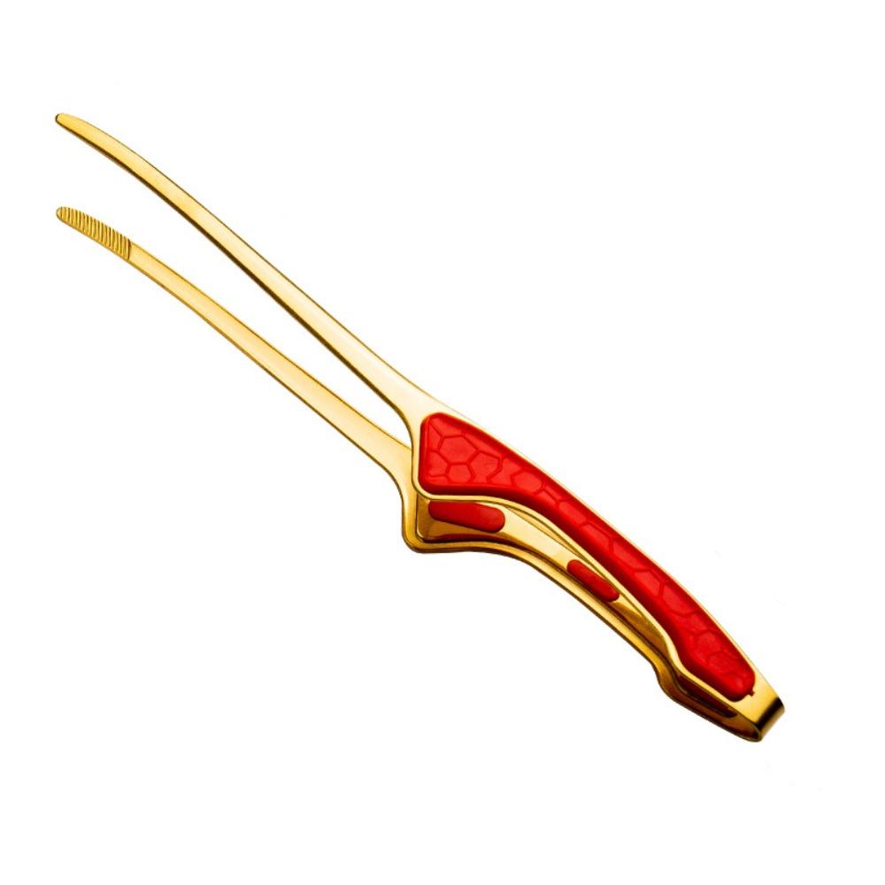 Non-Stick Stainless Steel Barbecue Tongs Anti-scald Anti-slip Food Tongs Non-Slip Grip Buffet Tongs for Cooking