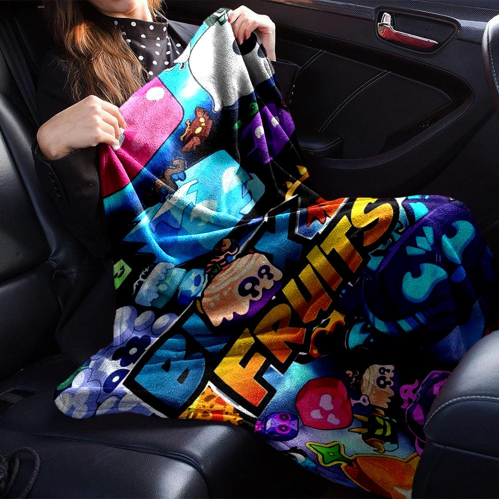 Coperta Stampata Tema Blox Fruits - Perfetta per Divano, Letto, Viaggio e Uso Esterno | Lavabile in Lavatrice, Accogliente e Durevole.