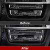 For BMW F30 F31 F34 3GT F32 F33 F36 Center Console CD/Volume Knob Adjust Panel Cover Trim Accessories, Carbon Fiber ABS Sticker
