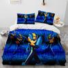 3D Rockman Megaman Game Cartoon Comforter Bedding Set,Duvet Cover Bed Set Quilt Cover Pillowcase,king Queen Size Bedding Set Kid