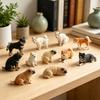 QX2E Dog Figurine PVC Display Statue, Single Piece Animal Figure for Shelf Display, Desk Accent and Home Styling Use