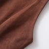 Spring 2025 Women’s Suede Sleeveless Vest with Flap Detail