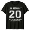 Life Begins At 20 20th Birthday Unisexs TShirt Unisexs Tee Graphic Unisex Top