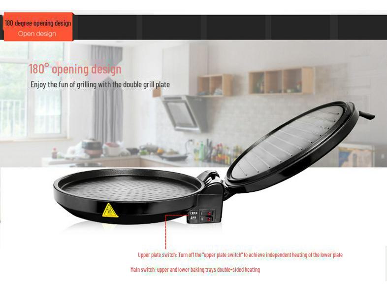 Midea MC-JHN30F Electric Baking Pan & Fryer with Double-Sided Heating for Pancakes